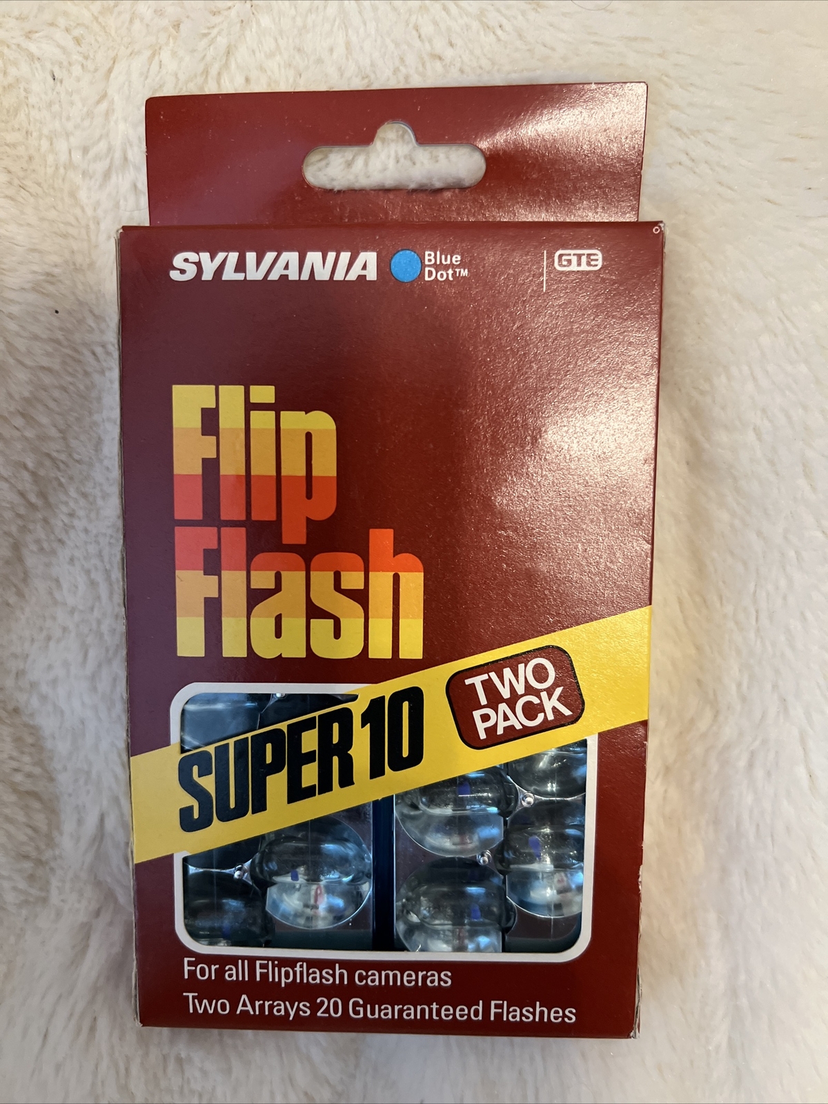 Sylvania Flip Flash Super 10, Two Pack Box 20 Flashes Blue Dot