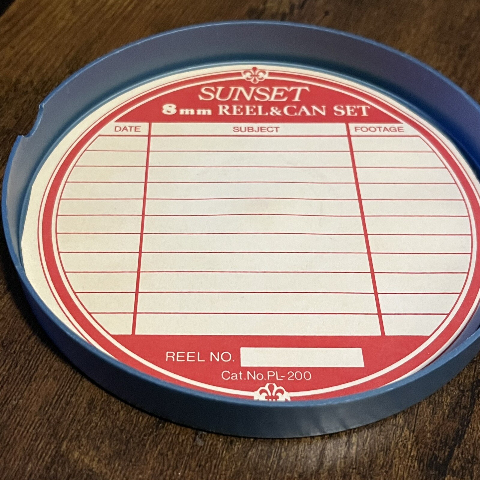 Vintage Sunset 8mm 400 ft Plastic Movie Film Reel & Container Canister Case