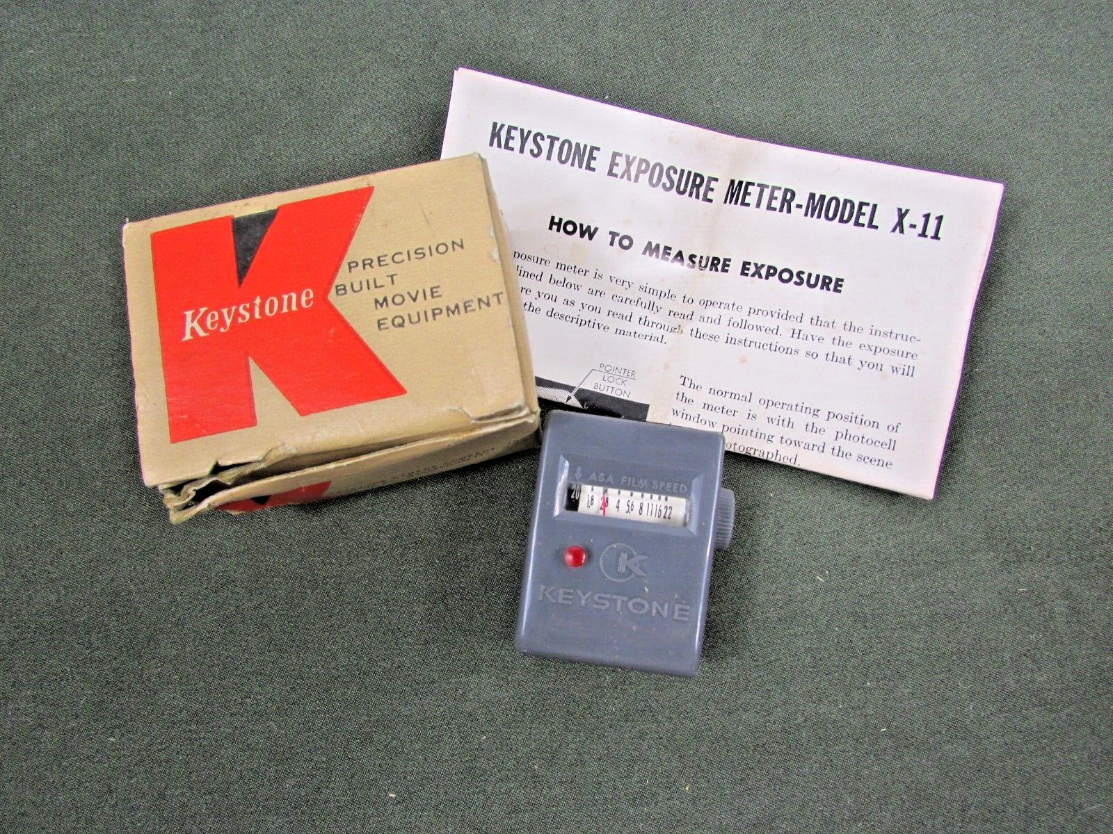 Keystone Movie Camera Exposure Meter Model x-11