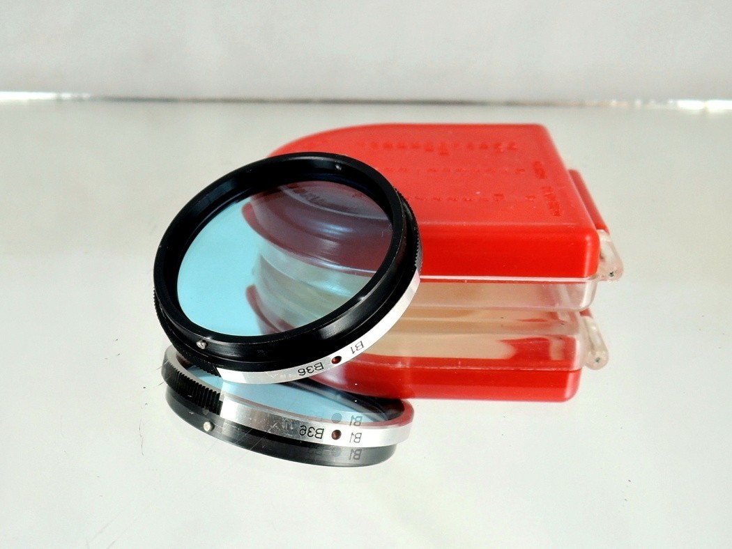 Flexaret MEOPTA B1 B36 Blue Filter Czechoslovakia Genuine Accessories Bayonet