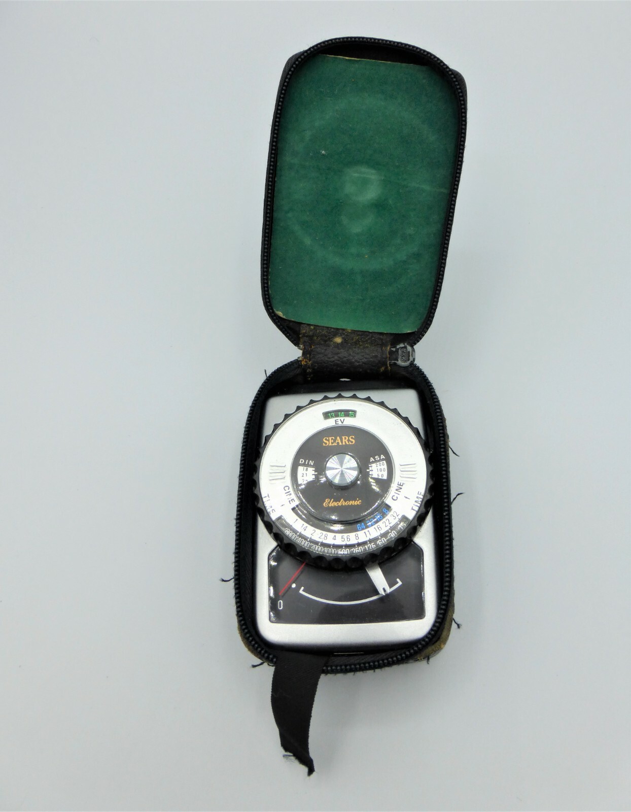 Sears Electronic Light Meter Camera Photography with Leather Case
