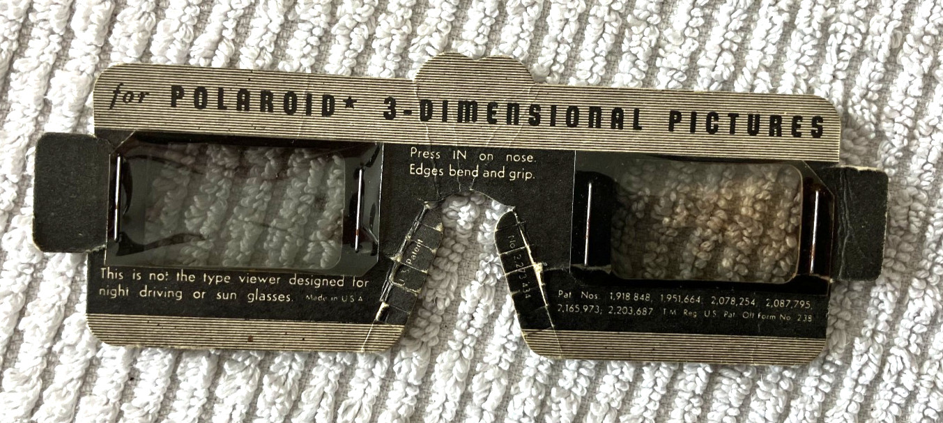 6 Vintage Polaroid polarized 3-D viewing glasses used