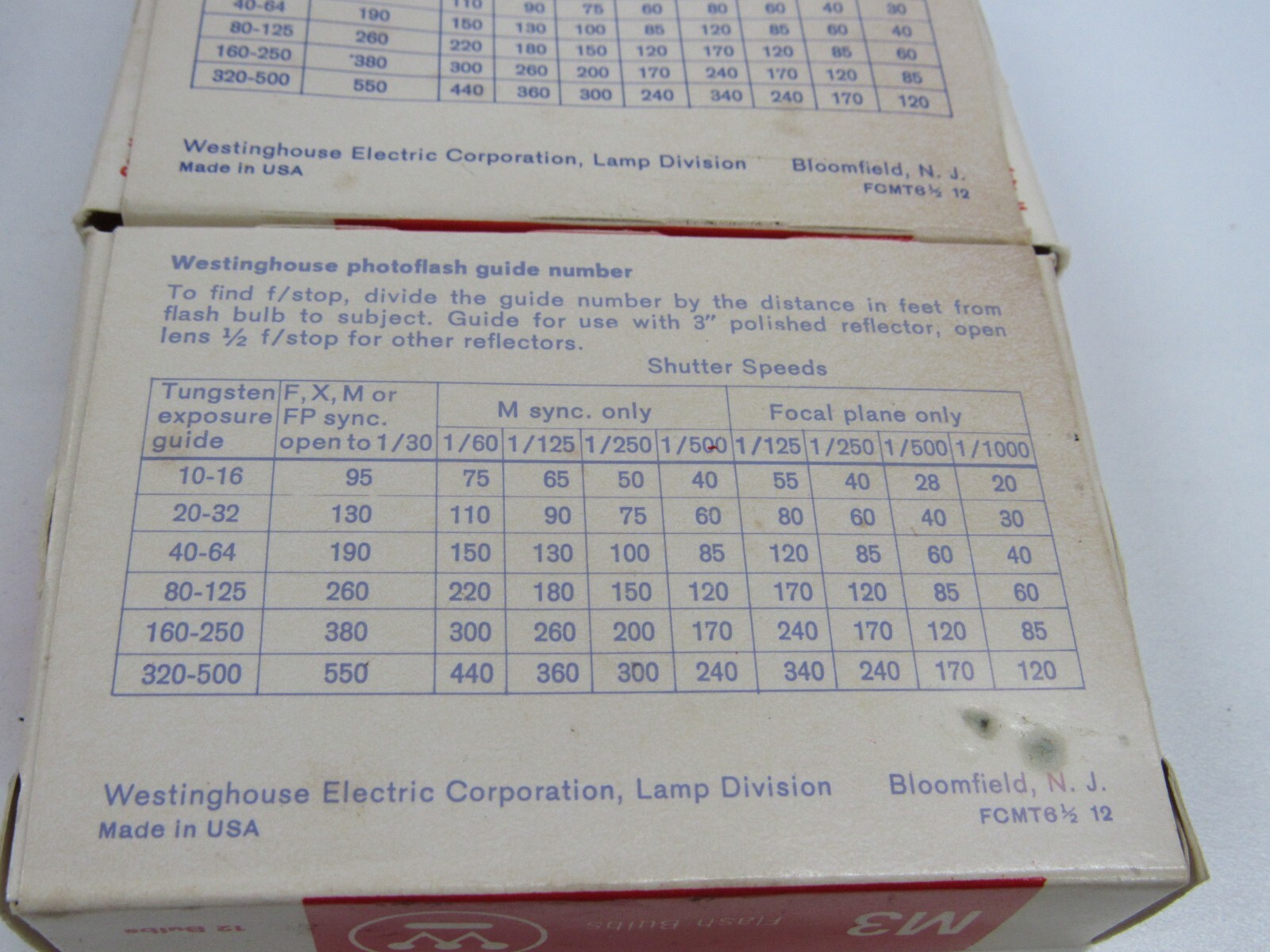 Lot Of 20 Westinghouse M3 Flash Bulbs New Old Stock -A9