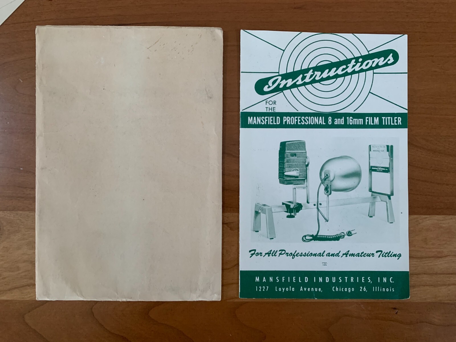Vintage Instructions for the Mansfield 8 / 16mm Film Titler + Title Frame Cards