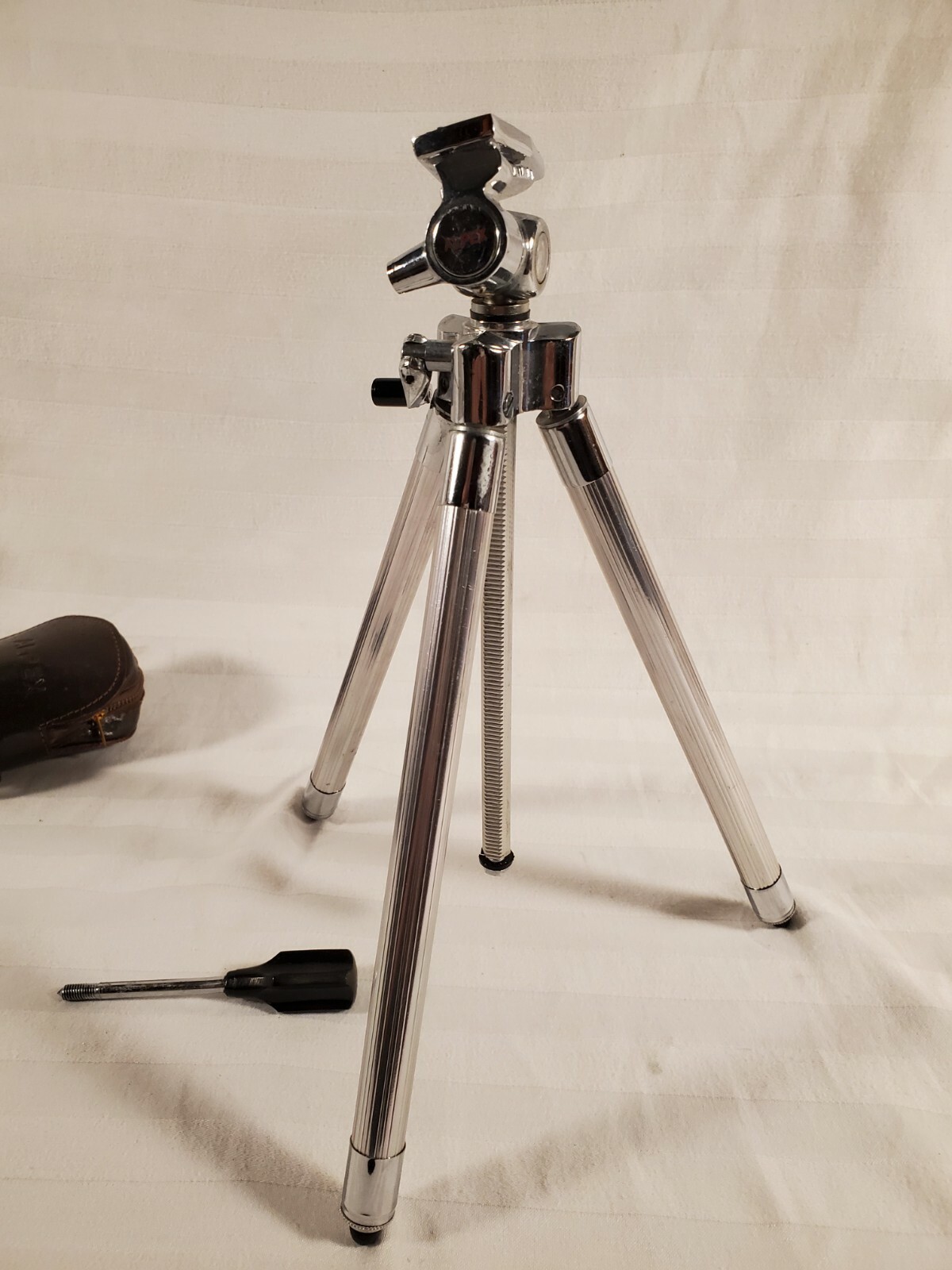 Vintage Alpex Tripod Expandable Legs in Leather Case ~ Made In Japan