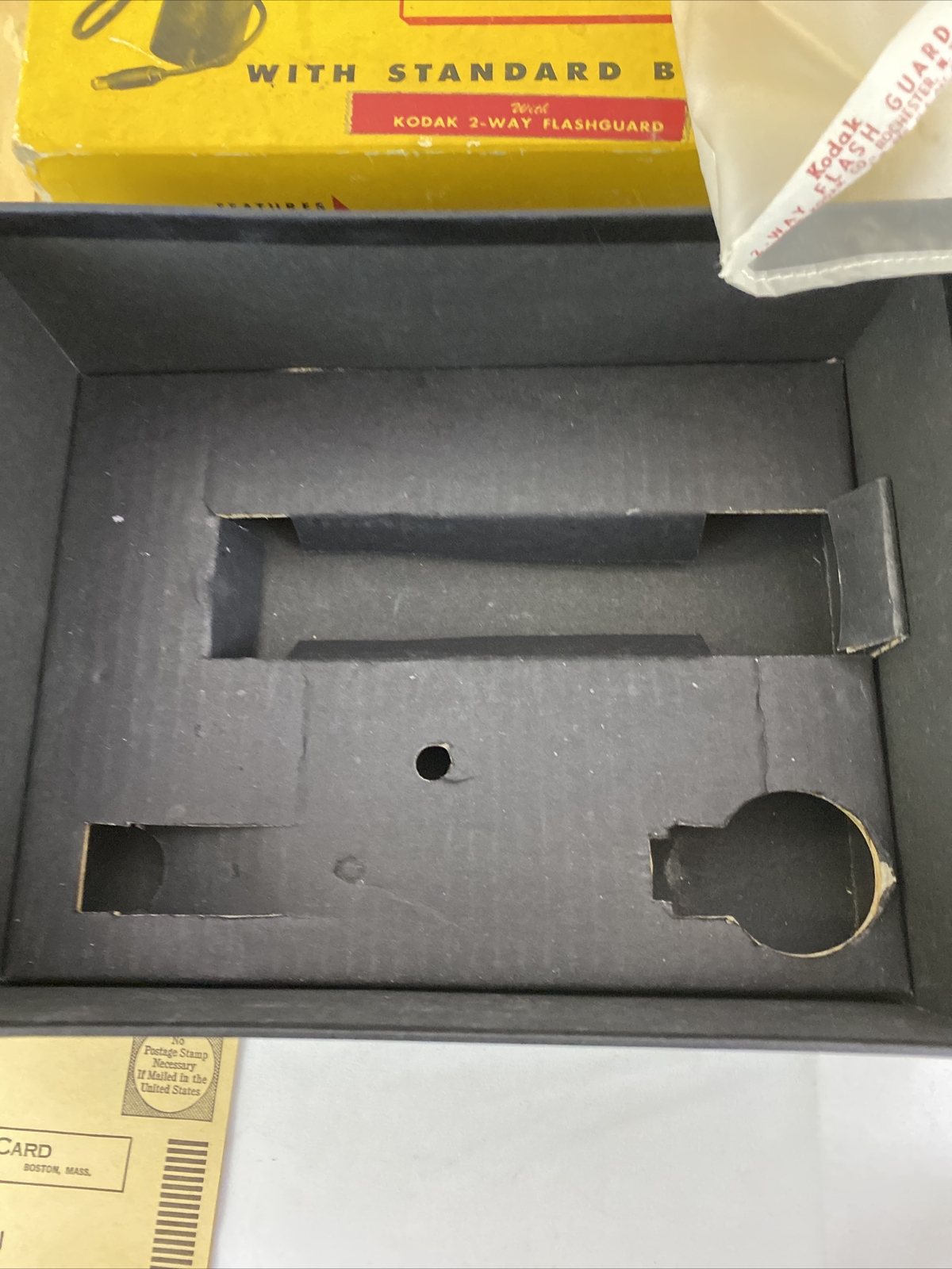 Kodak camera flash holder B w bracket box kodaguide flashguard Untested