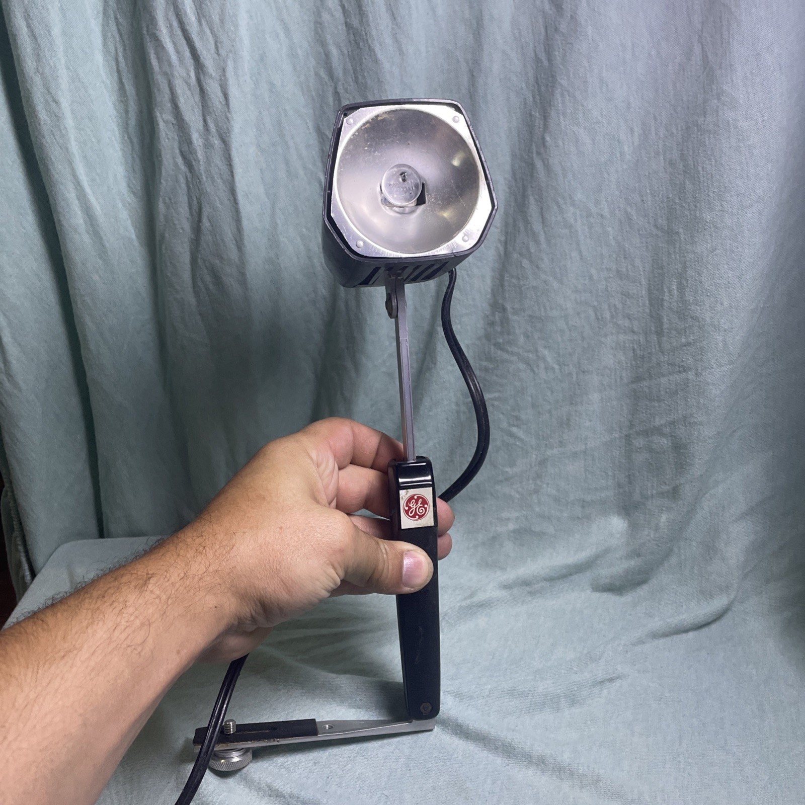 Vintage Movie Camera Flood Spot Light GE Mardi Gras 650 W 120 V Tested Working
