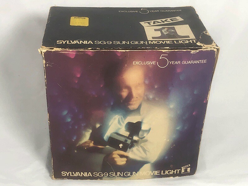VINTAGE Sylvania SG-9 SUN GUN 350 Watt Movie Light Tested in Original Box