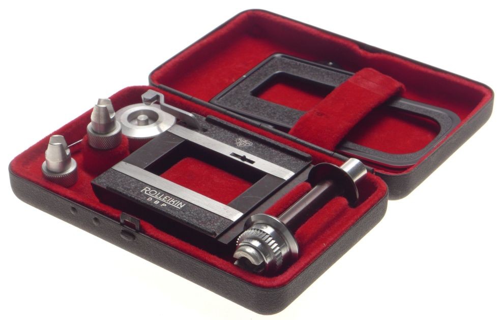 Rollei Rolleikin conversion kit from medium format to 35mm standard in hard case