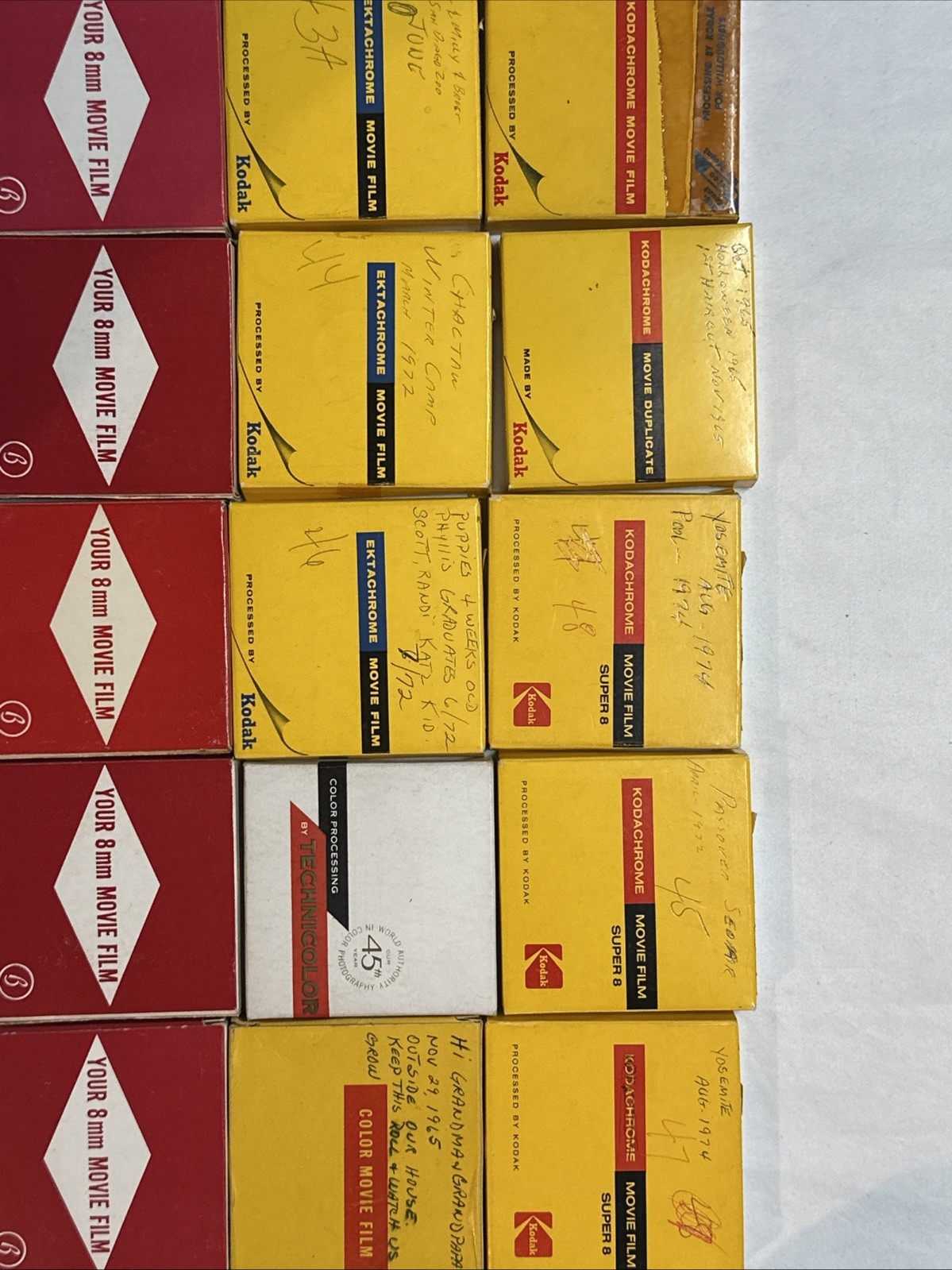 Lot Of Vintage 8mm Family Home Movie Reels Kodak Technicolor Travel Holidays