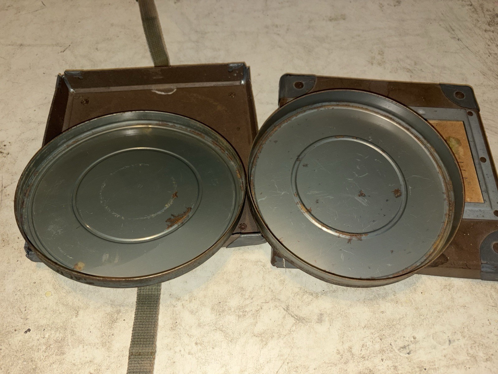 Vintage Goldberg US Mail Postal Shipping Case Carton w Strap Film Reel 1930’s