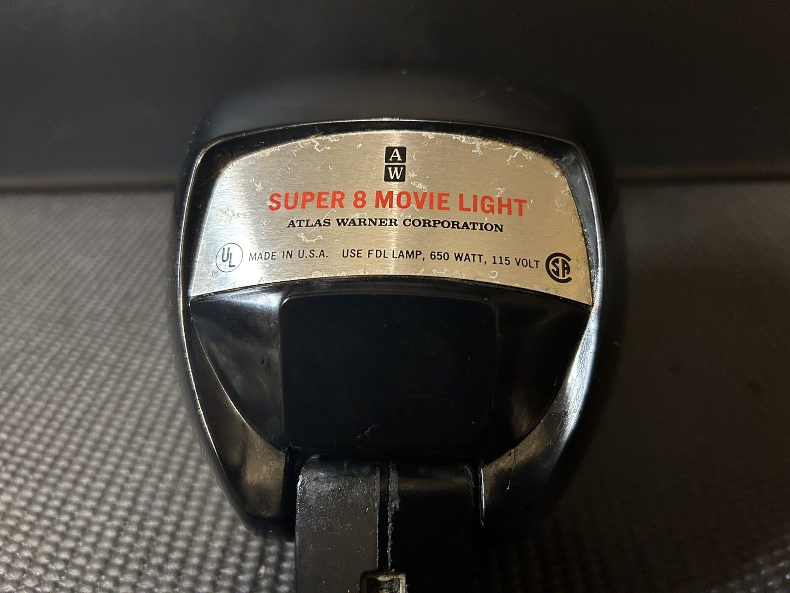 Vintage Atlas Warner Super 8 Sealed Beam Movie Light Model 855 Tested Working