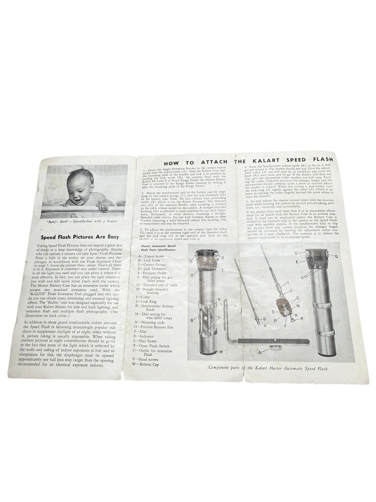 Kalart Master Automatic Speed Flash Synchronizer Vintage 1950 Press Camera USA