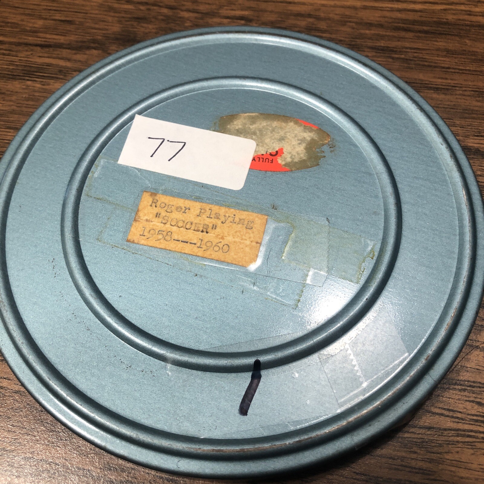 Lot of 2 Blue 8mm Film 5” 200’ Metal Reels & Cans Reelane Thread-o-matic USA