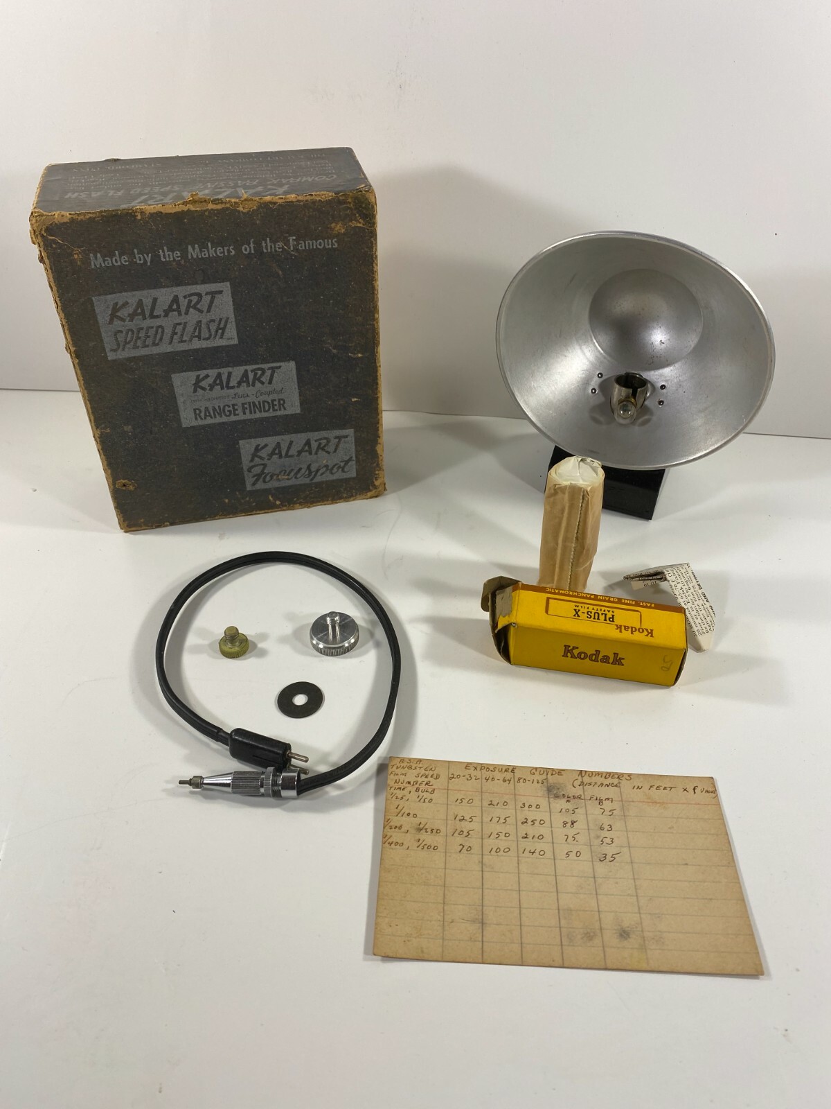 Kalart Speed Flash Kodak Plus X Safety Film Ephemera Range Finder Focus Spot