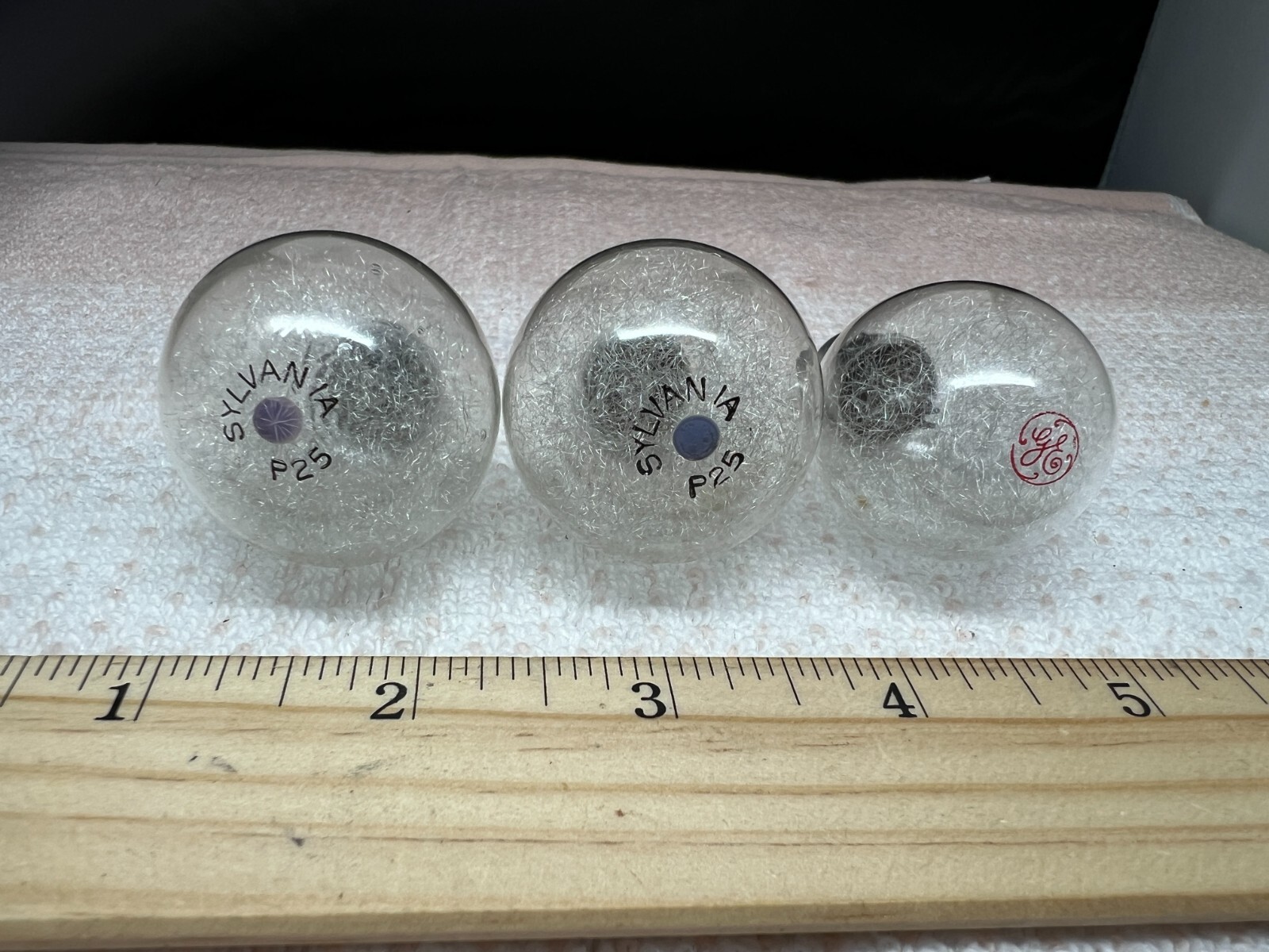Vintage P25 Sylvania & GE Photography Flash Bulbs, Qty 3, Fast Tracked Shipping