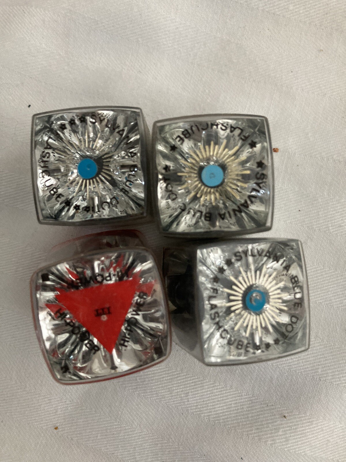 Vintage Sylvania Westinghouse Blue Dot Flashcubes -9 cubes/12 Flashes,4 singles