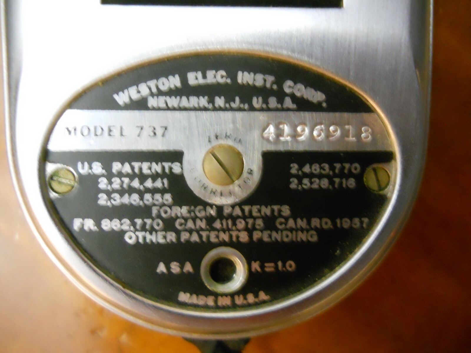 WESTON MASTER III LIGHT METER & CASE (USED, BEING OFFERED FOR PARTS OR REPAIR)