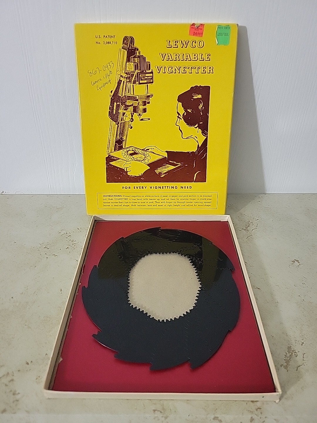 Vintage Willo Variable Vignetter Photography Filter for Camera in Box