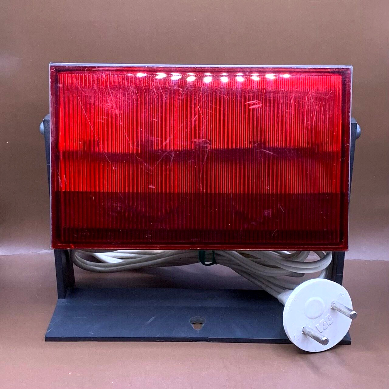 Vintage Red Photo Lantern for Photo Printing. Soviet Era, USSR. Retro Rare 1980s