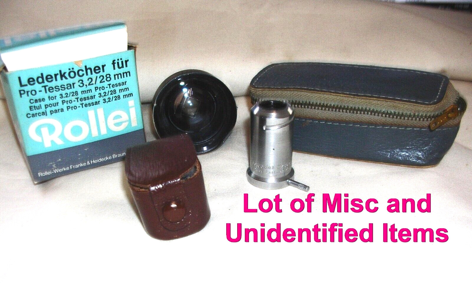 Vintage Misc & Unidentified Camera Items, New & Used. Rollei, Lot # B
