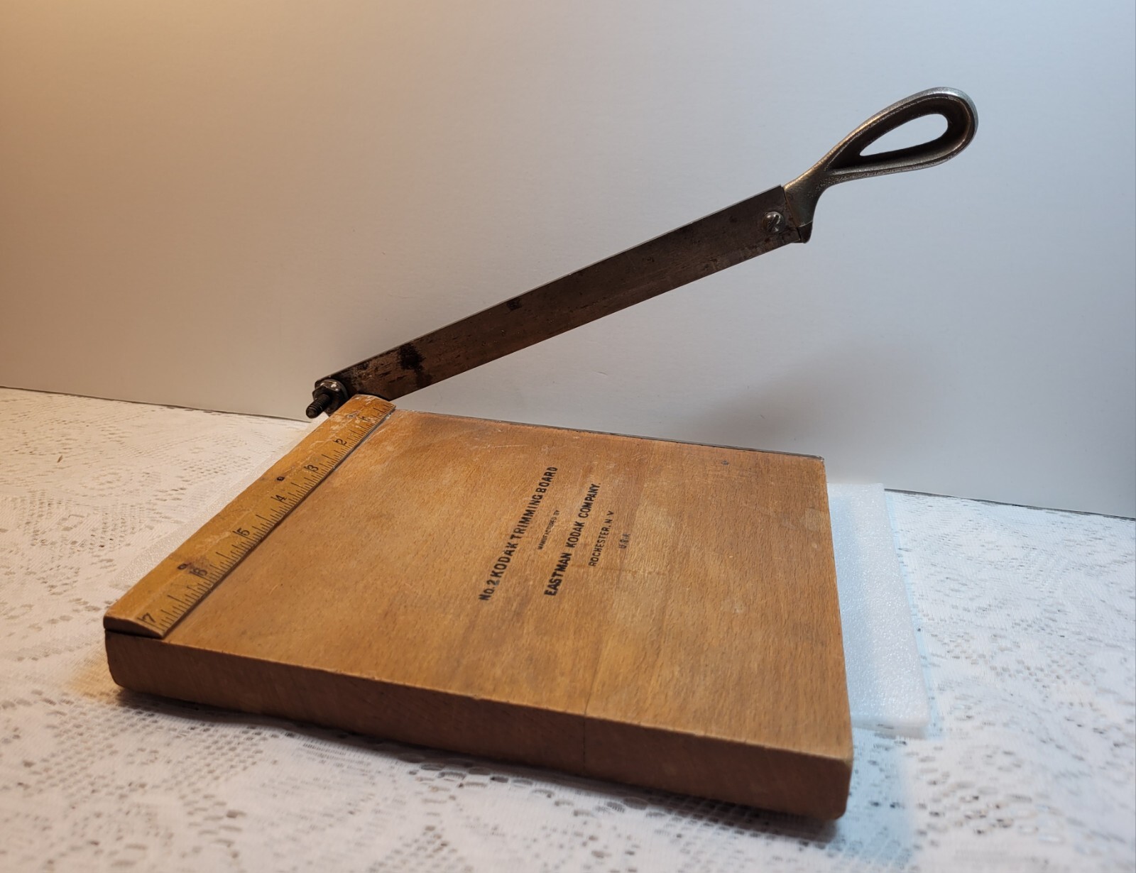 Antique EASTMAN KODAK No. 2 Trimming Board with Cutting Handle