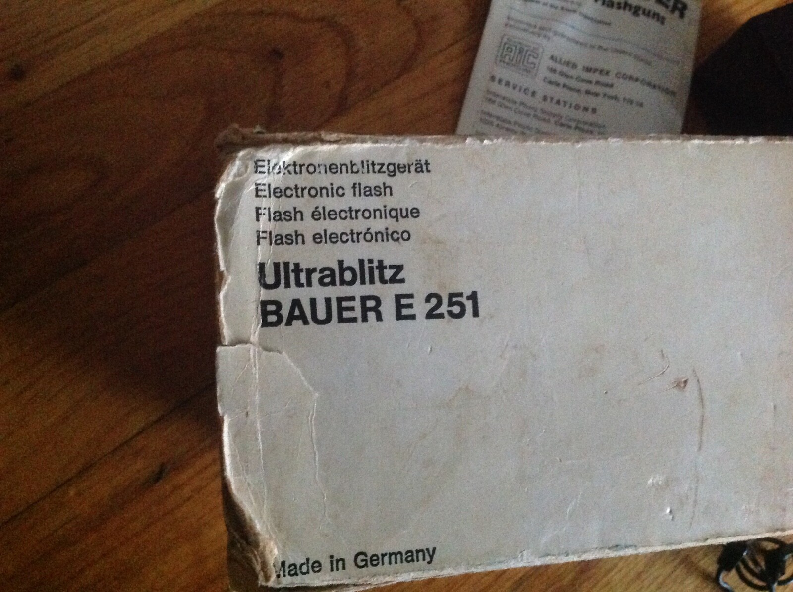 Vintage Bauer E 251 Electronic Camera Flash