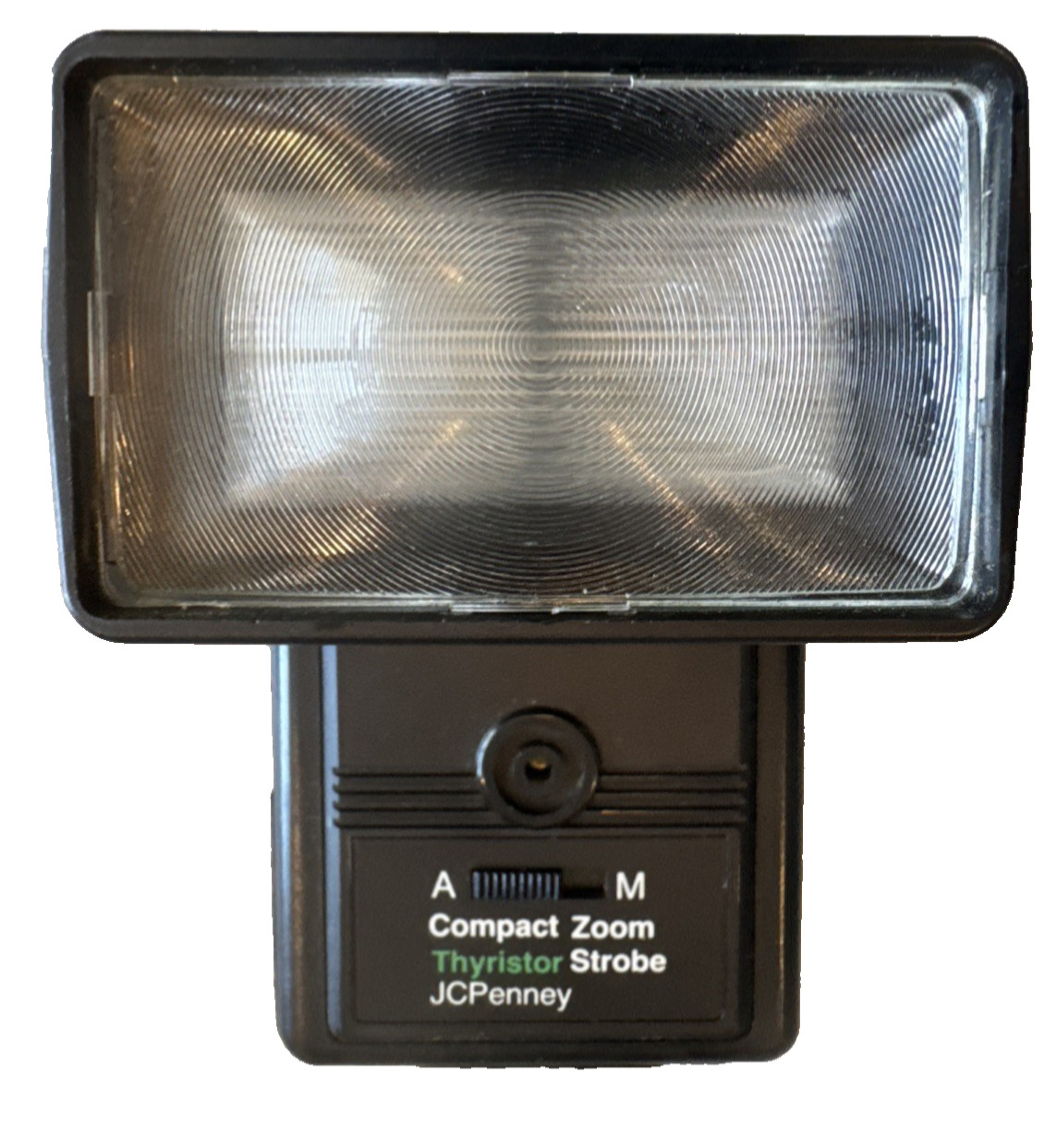 JCPenney Compact Zoom Thyristor Strobe Flash Tilt Head W/ Manual. Tested/Works