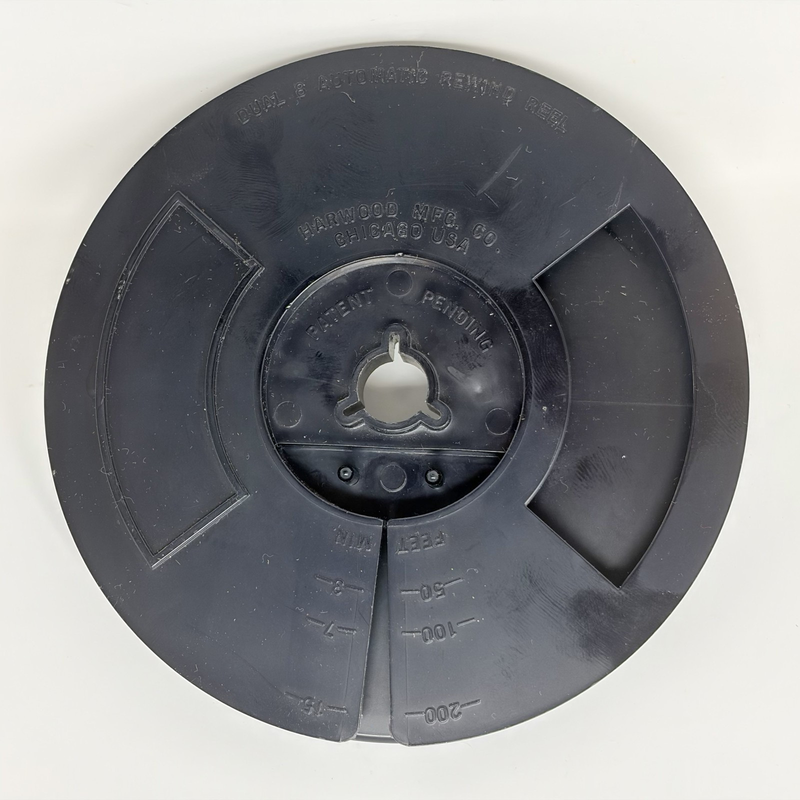 Vintage Harwood 200ft 8mm Film Reel Footage Counter Scale Chicago USA Regular 8