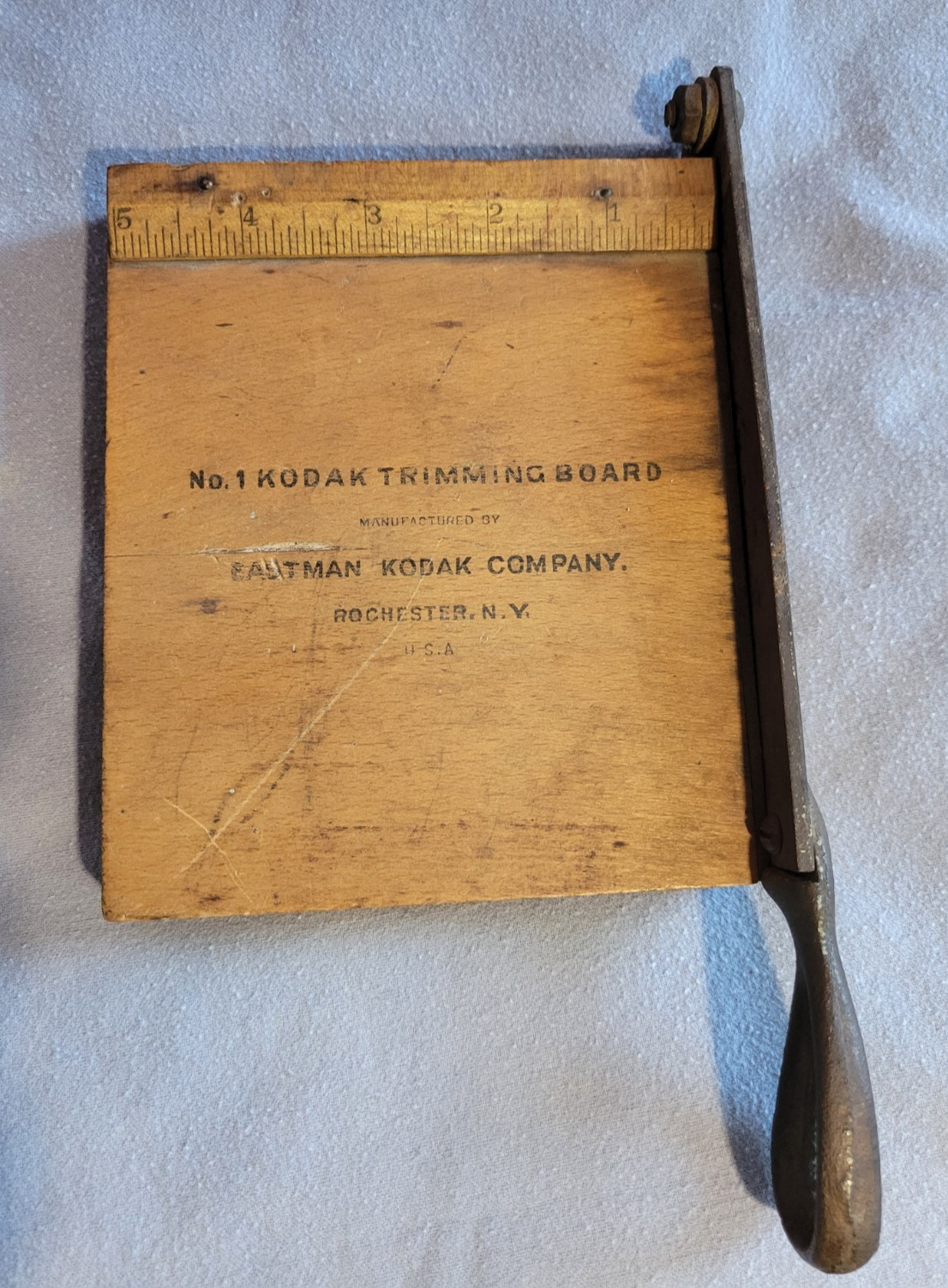 Vintage No. 1 Kodak Trimming Board Negative Cutter Photo Film Darkroom Tool