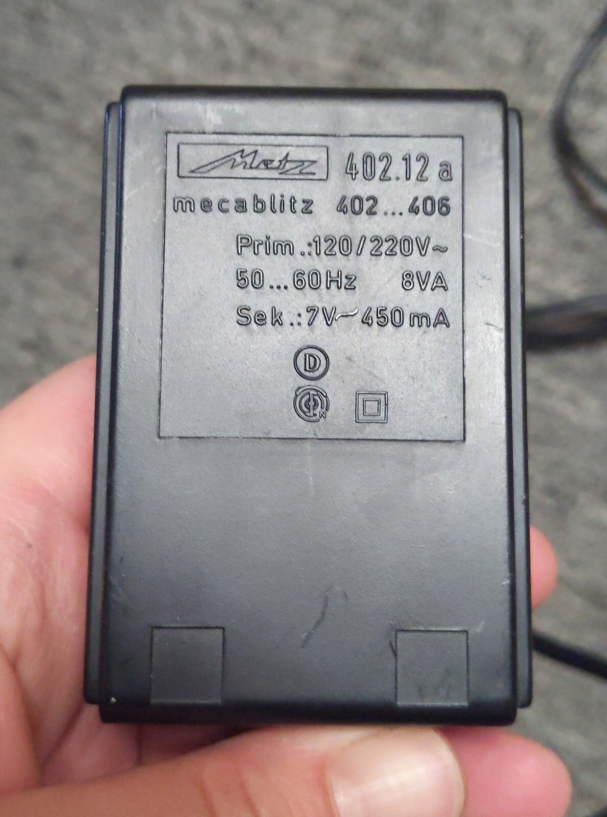 Vintage Metz 402 Flash Gun w Power Supply Case, Cable and Bracket – AS IS