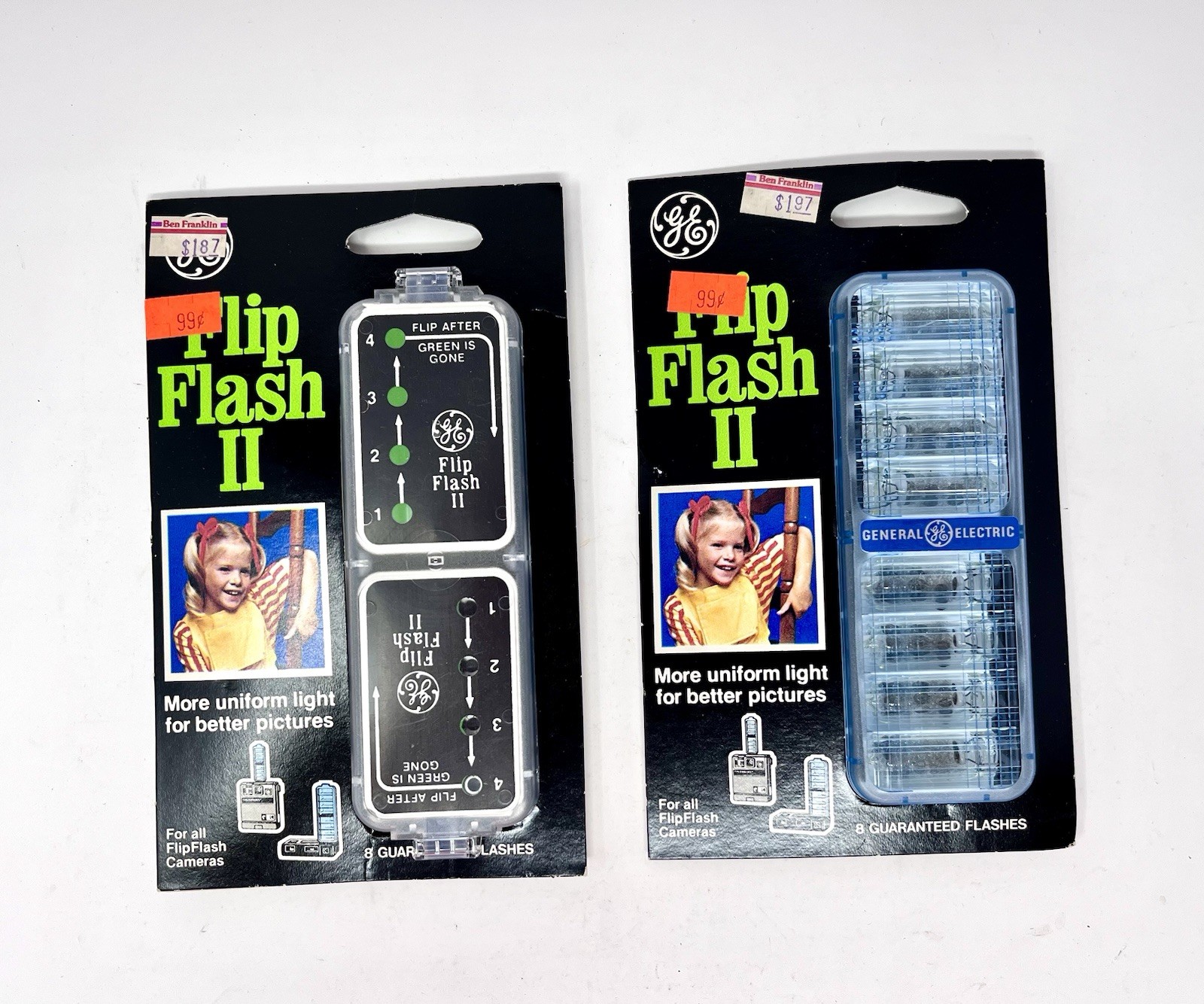 Flip Flash II Bulbs For Cameras GE 1 Twin Pack + 4 Unused Flashes Vintage READ