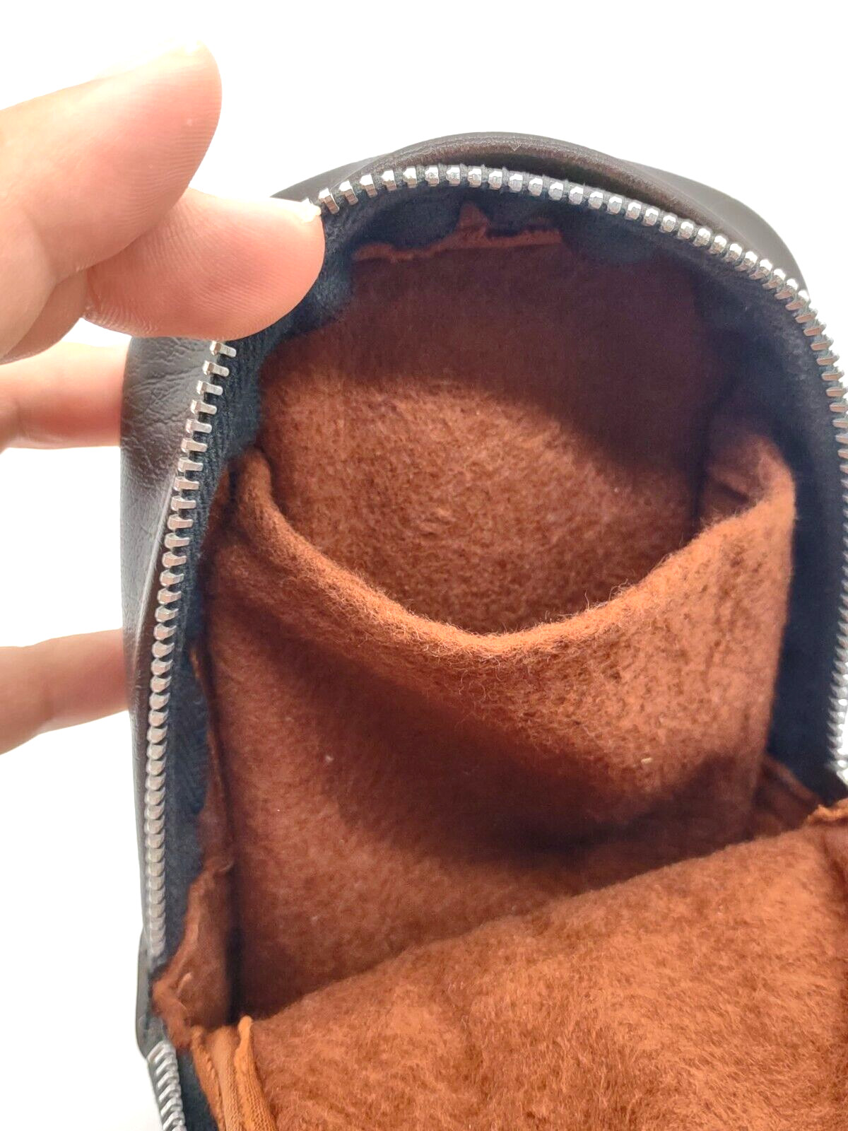 Brown Leather Leatherette Kodak Pocket Tote Zippered Camera Carrying Case