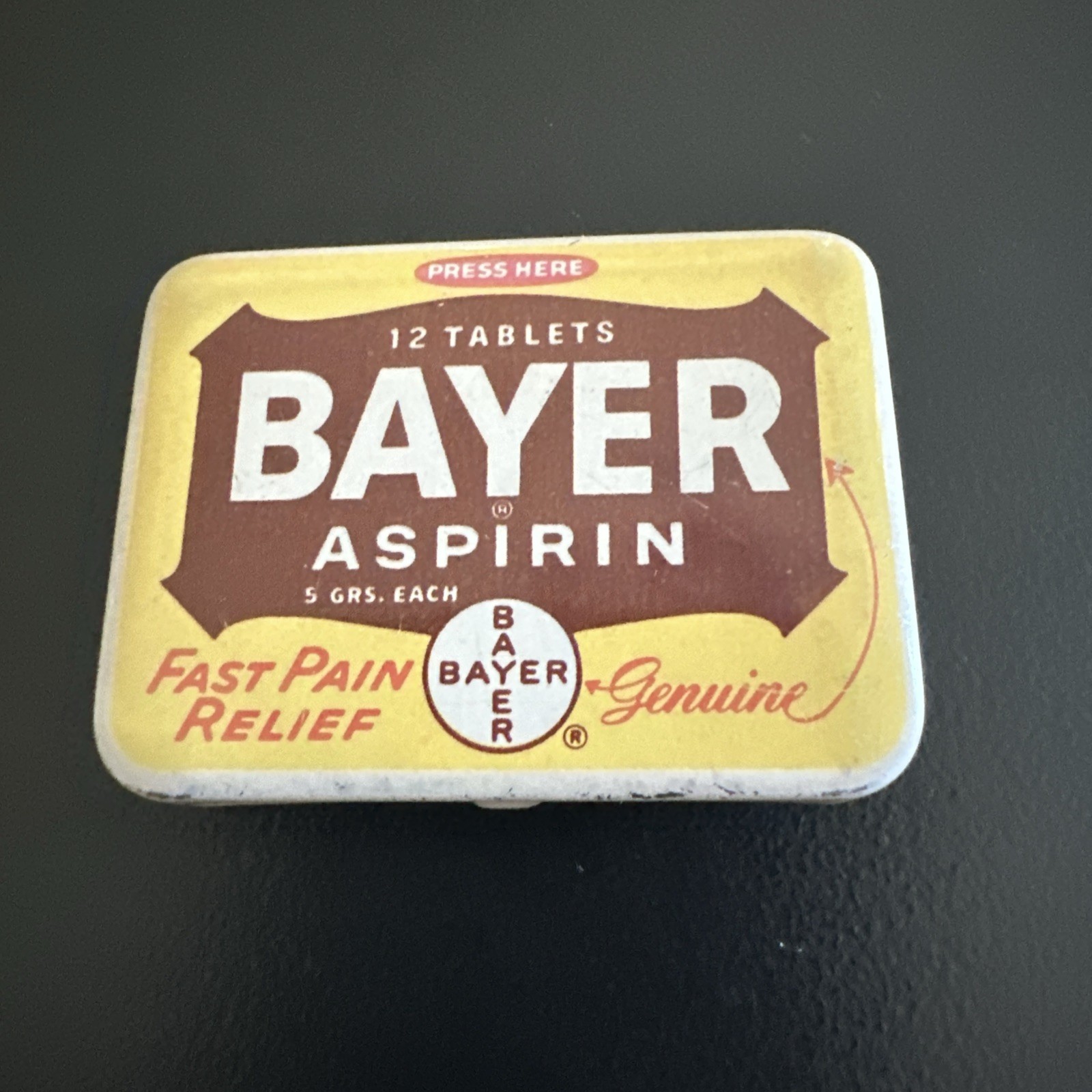 Kodak Metal Film Cases Pair-vintage. Vintage Bayer Tin