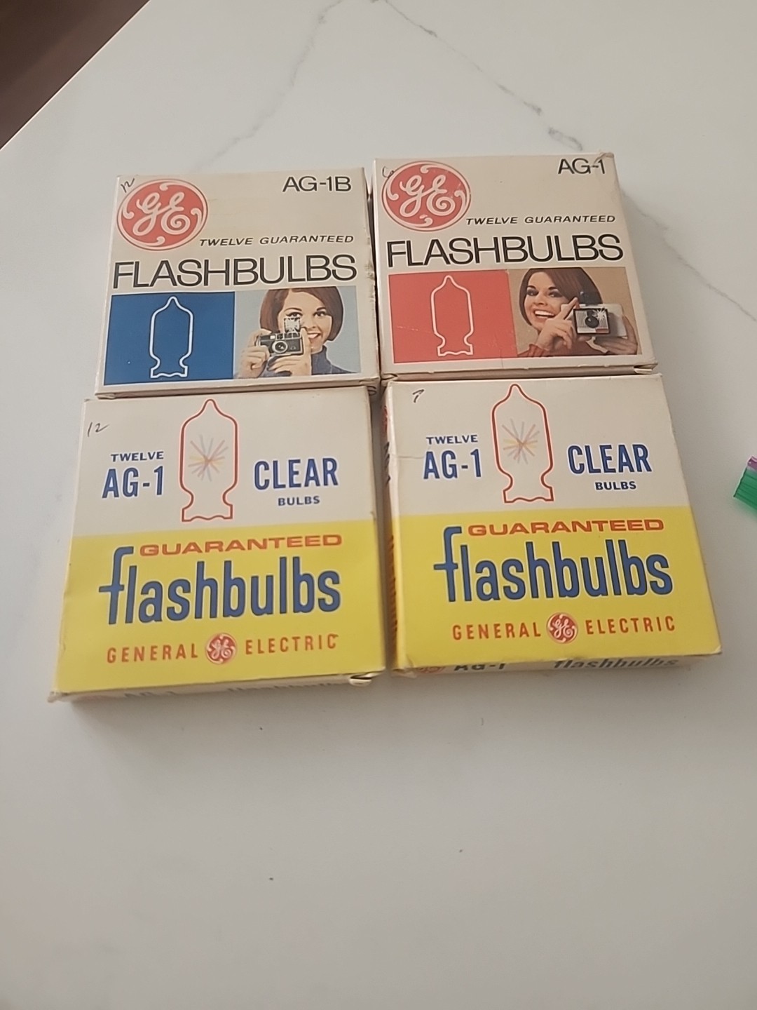 ORIGINAL 12pk GE Blue Dot AG-1B. Flash Bulbs~ 2 PACKS OF 12 /1bx 7. 1 Of 6 GE