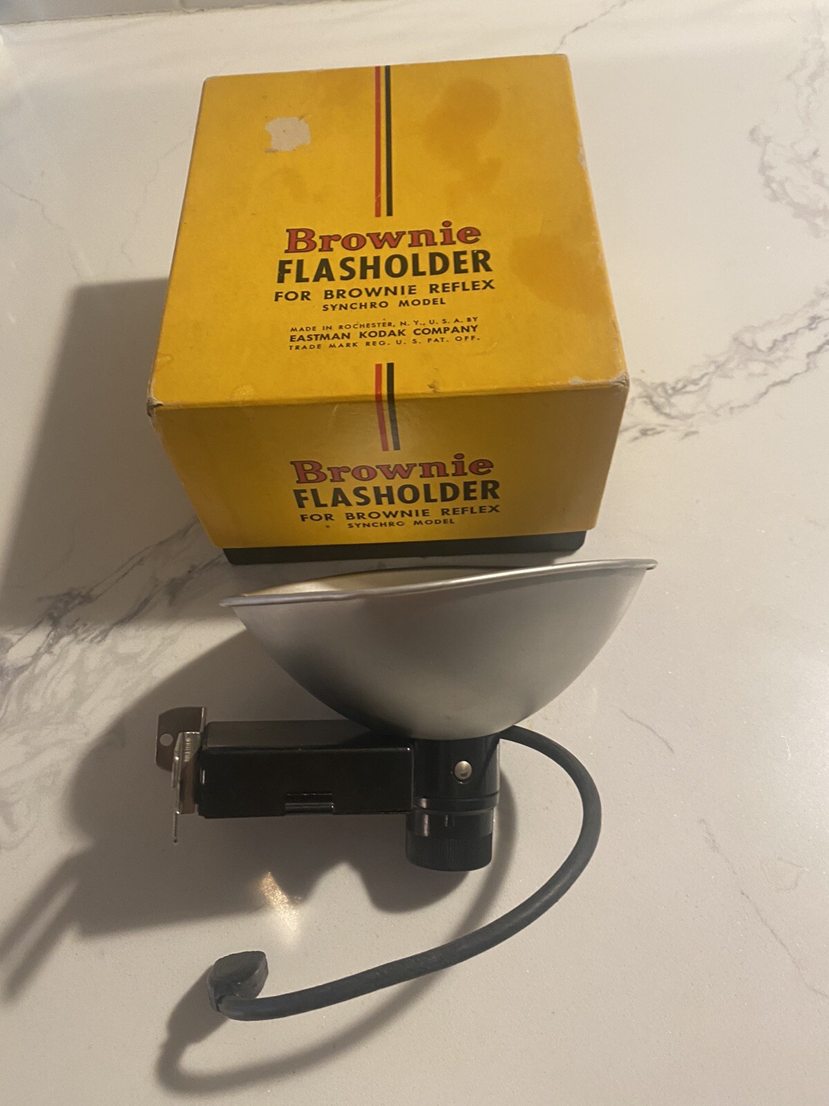 Vintage Brownie Flasholder for Brownie Reflex Synchro Model Camera in Box