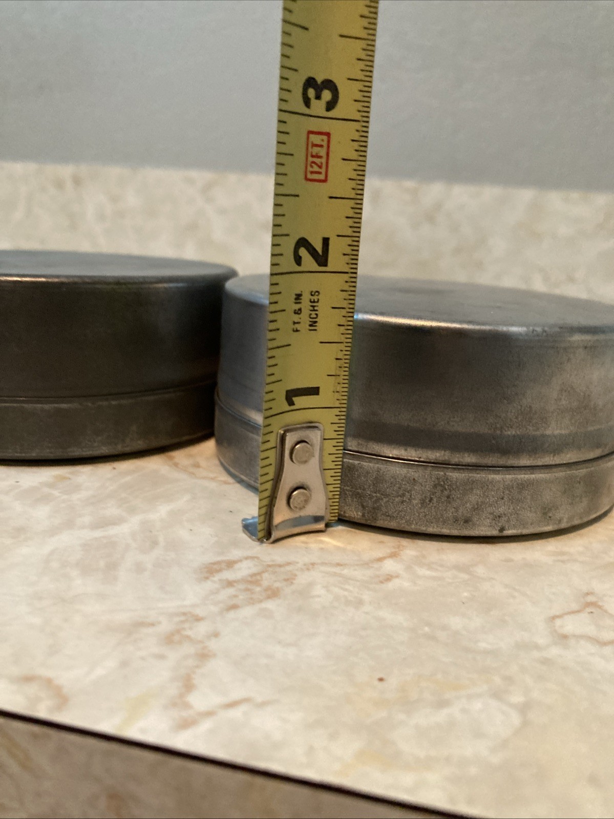 2 Empty Metal Kodak Tri- X Pan Film Round Tin Canisters 4” X 1 1/2”