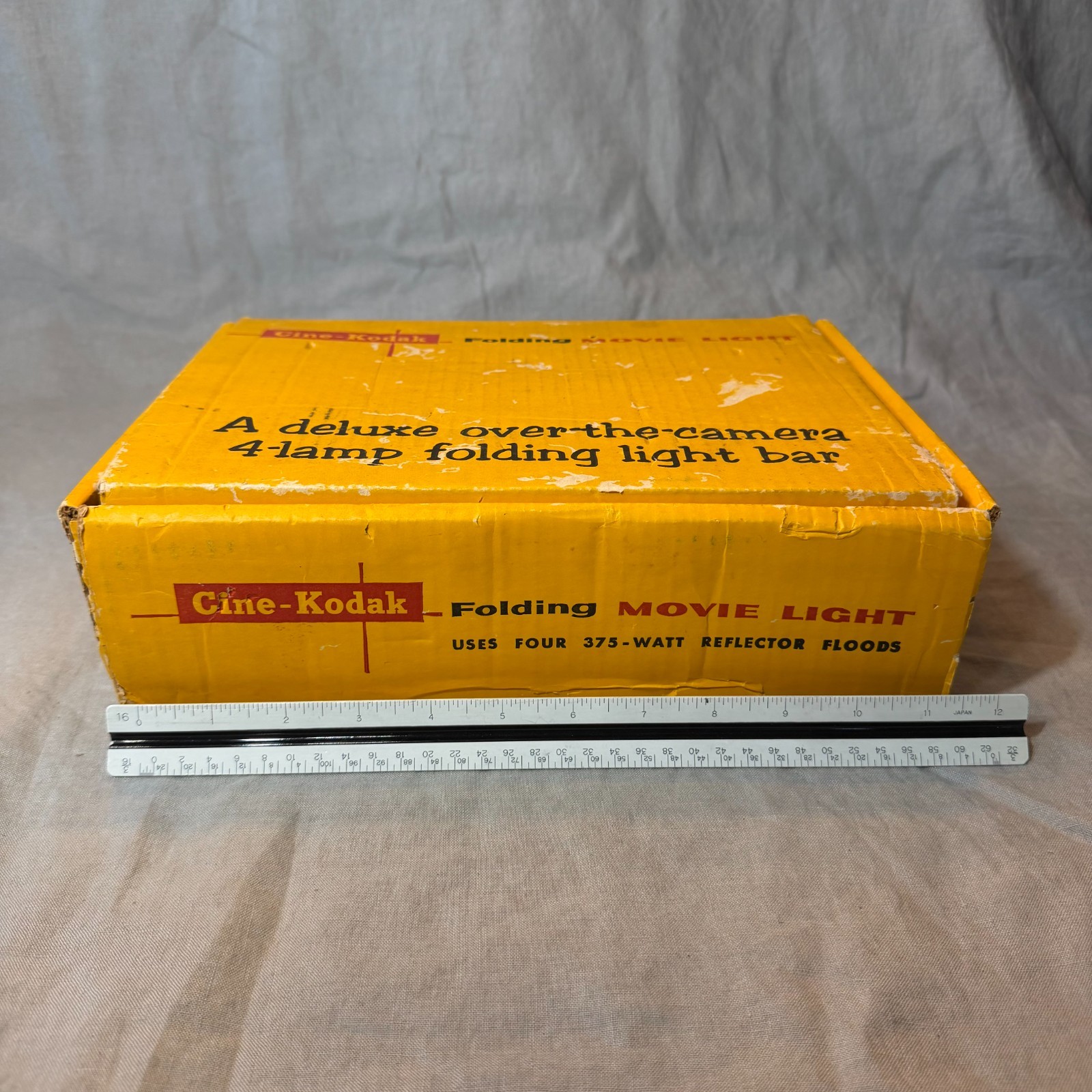 Kodak Cine Kodak Folding 4 Lamp Movie Camera Light Tested w Original Box 8mm