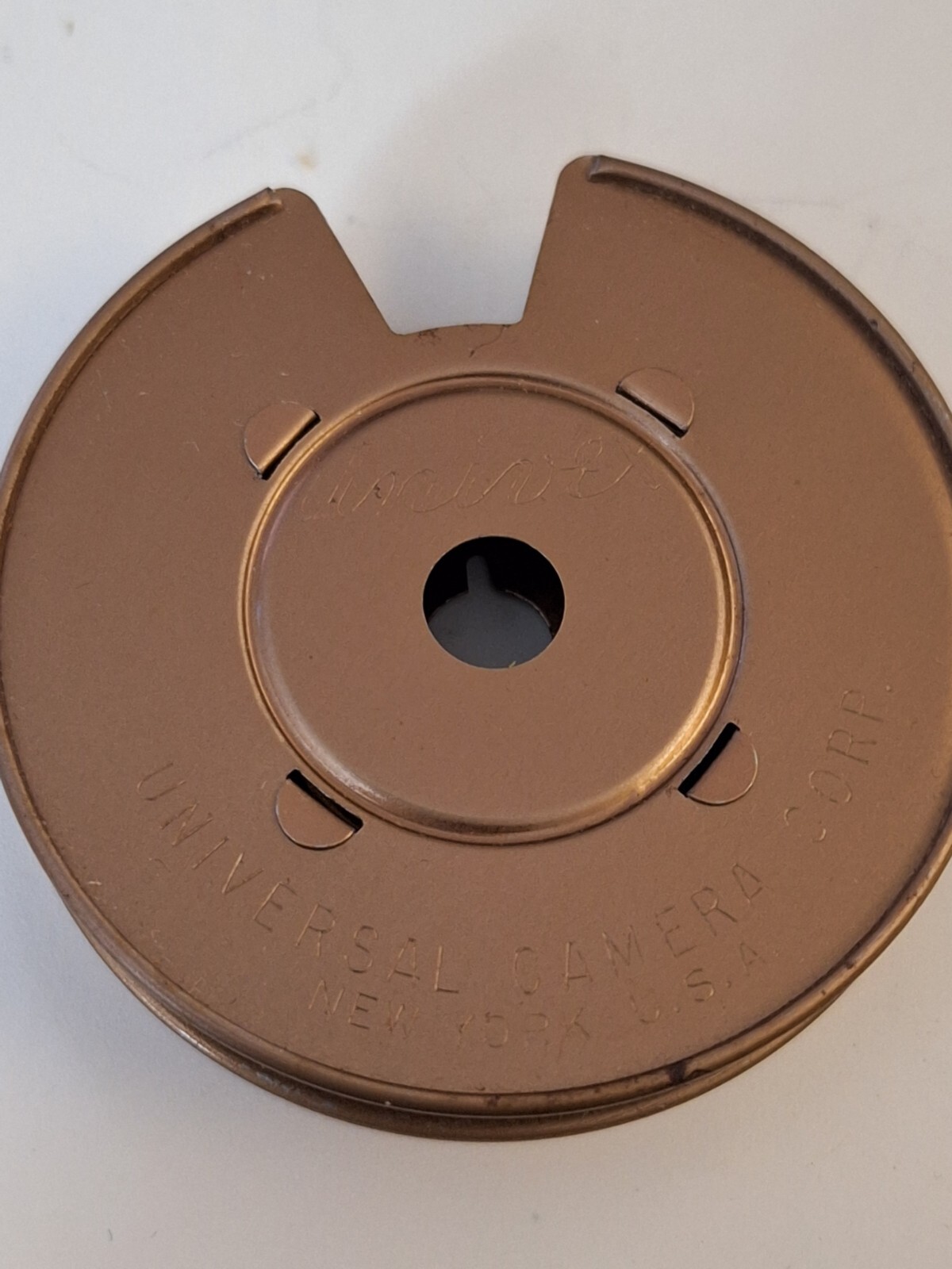 Vtg 1940s Univex 8mm Projector model P-8 Reel 2 1/4″ Brown Universal Camera Corp