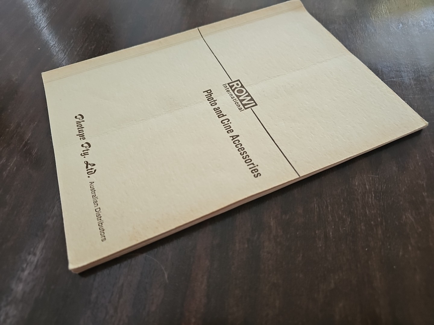 Vintage Rowi International Photo and CINE Accessories Booklet