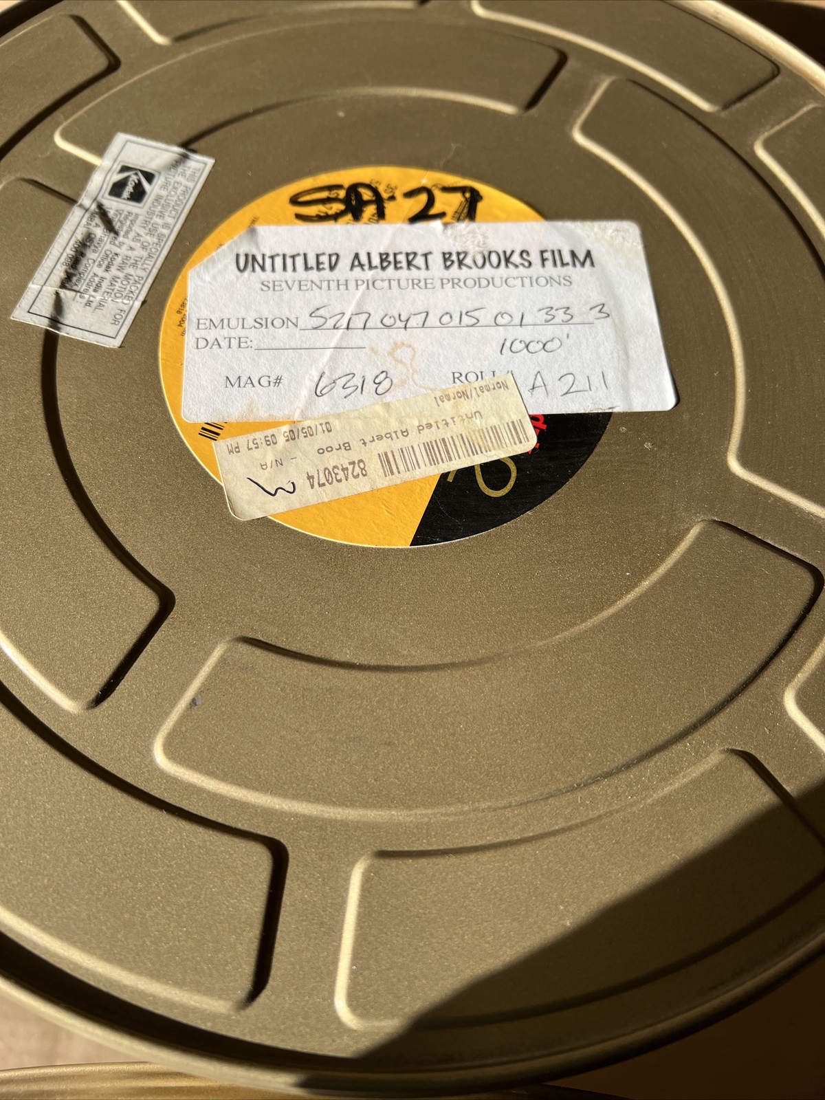 5 Vintage Eastman Kodak Movie Film Reel Shipping Case Containers 11 X 11”