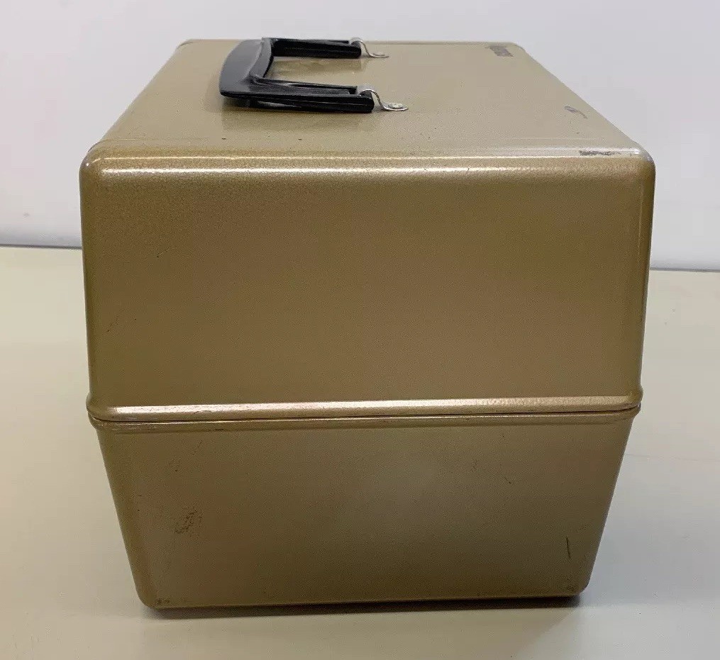Kenco Film Tape Reel Chest Metal Box Holds 10 Cannisters Clean No Dents Or Rust