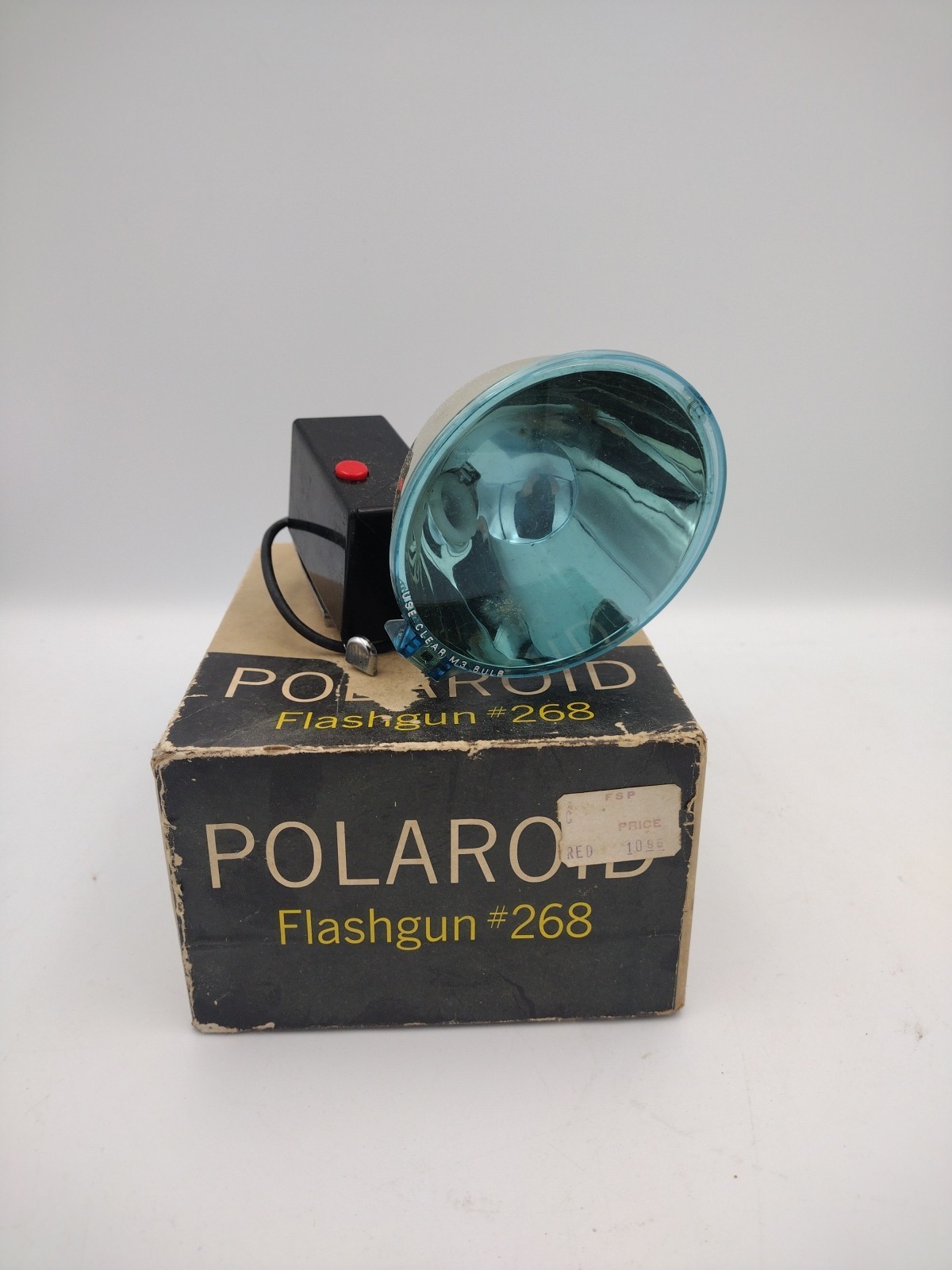 Vintage Blue Polaroid Flashgun Attachment Model 268 Untested Fast Shipping