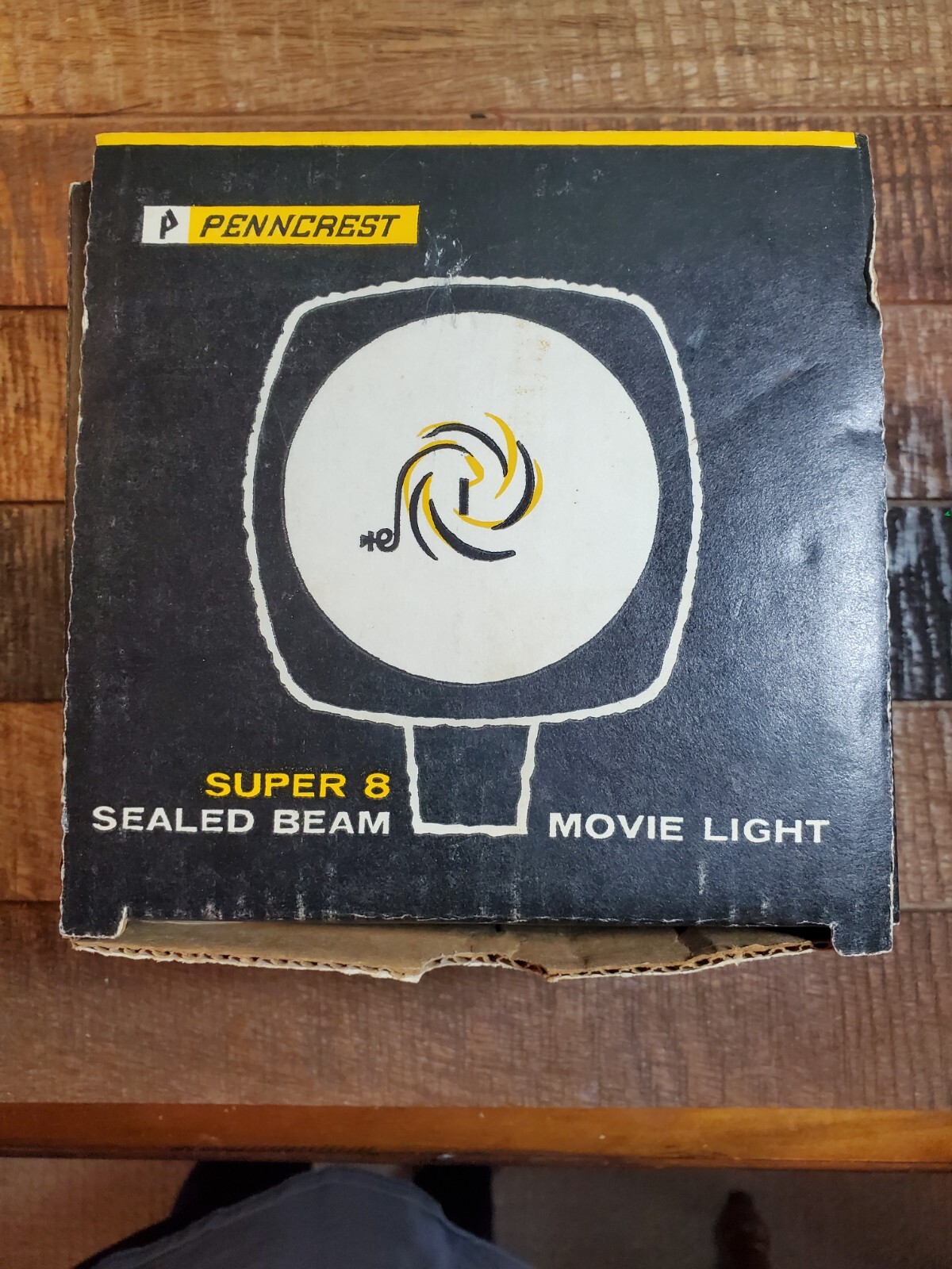 Vintage Penncrest Super 8 Sealed Beam Movie Prop Photography Light w Box WORKS