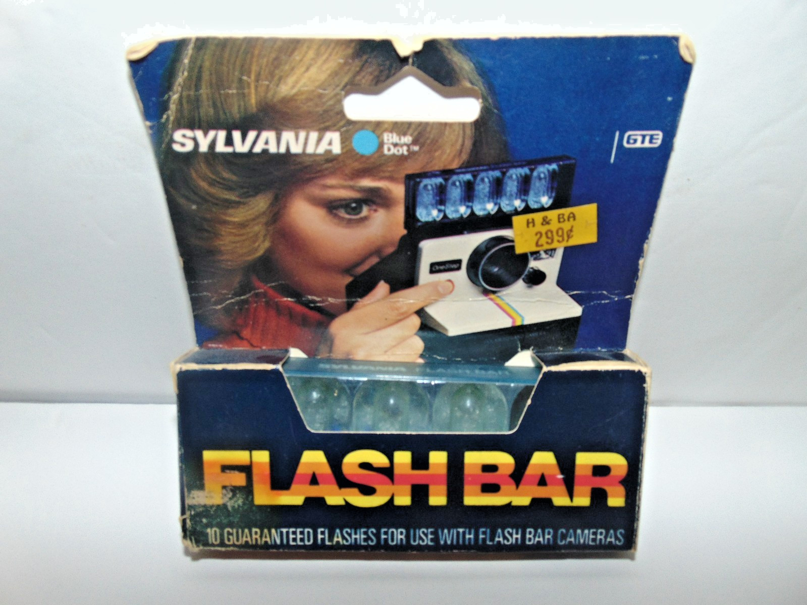 Vintage Sylvania Flash Bar 10 Bulbs Polaroid One Step or Flash Bar Cameras NOS