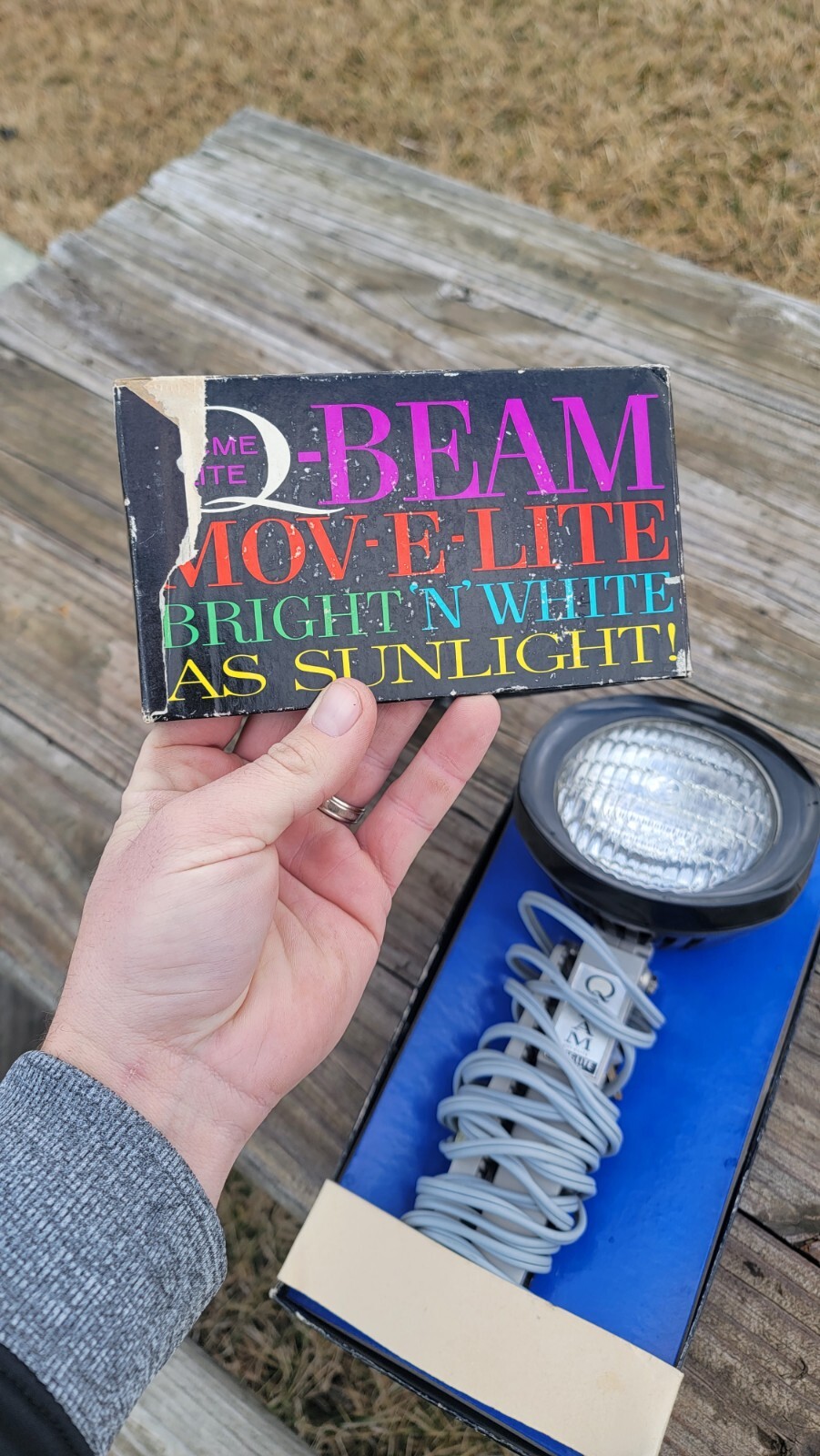 Vintage Camera Light Acme Lite Q-Beam Movie Lite in Box Works!! Retro