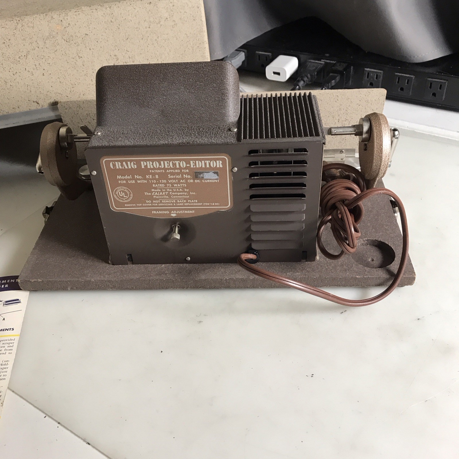 Kalart Craig KE-8 8mm movie film editor / viewer / Splicer, teated, Great workin