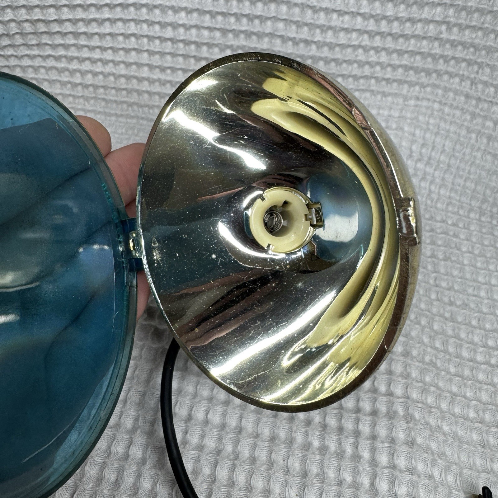 Vintage Polaroid Model 268 Flash Bulb Unit Blue Reflector Untested