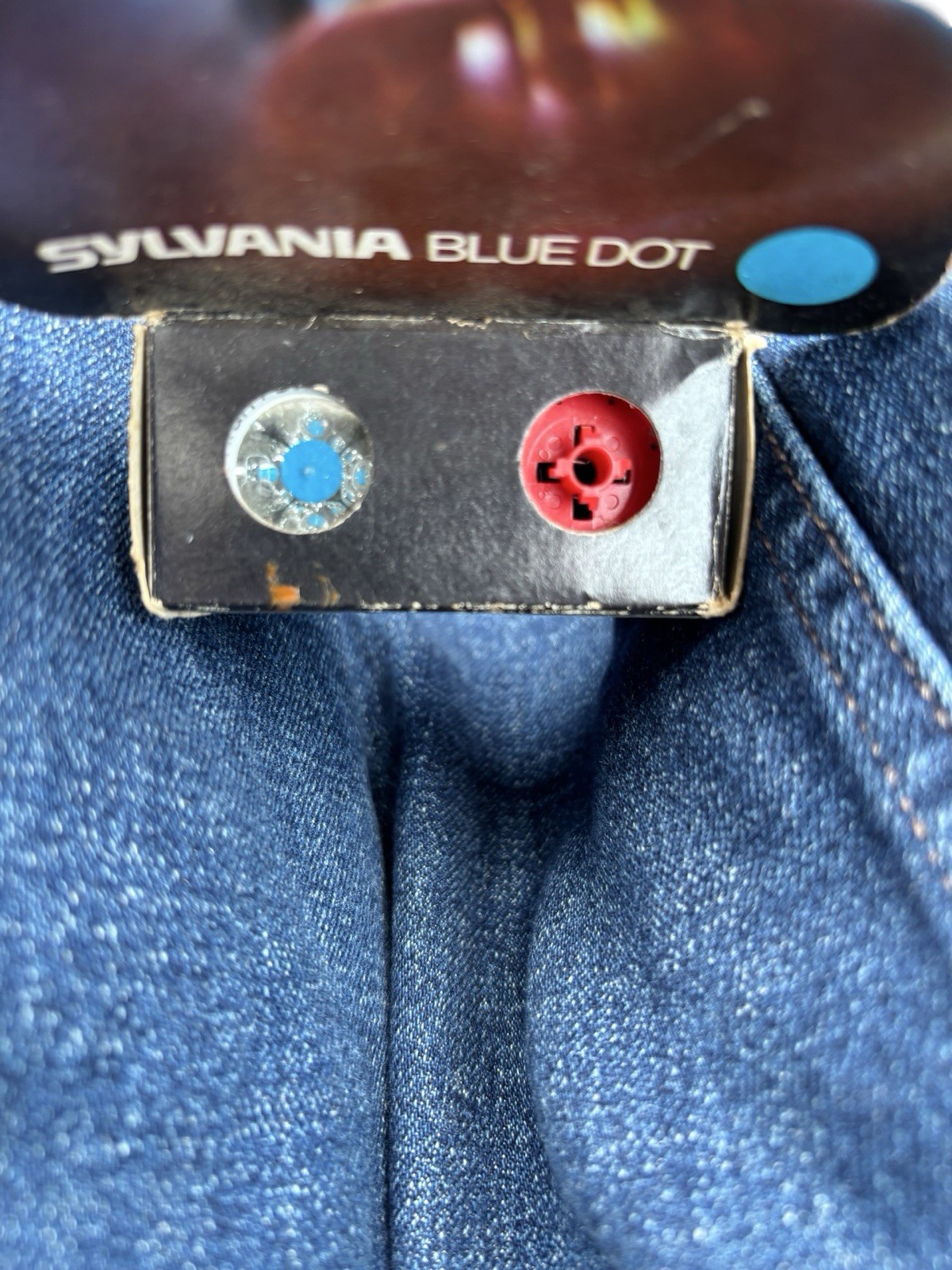 Vintage Sylvania Blue Dot Flashcube Flash Bulb Camera Cube w Original Box