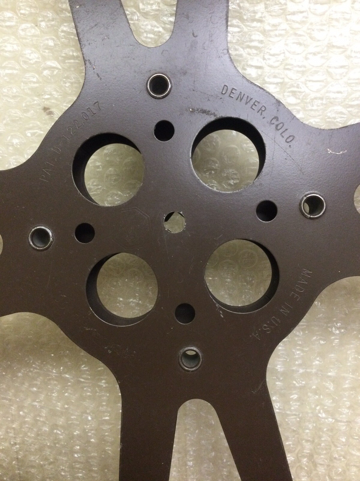 Vintage 50 Min. Metal Film Take Up Reel 15”Dia Goldberg Bros USA / 2 Plastic